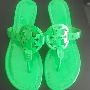 Tory Burch Gorgeous Green Leather Sandals Size 8M